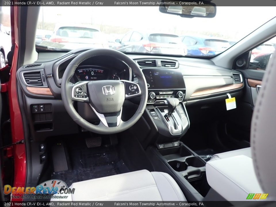 2021 Honda CR-V EX-L AWD Radiant Red Metallic / Gray Photo #10