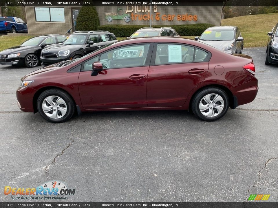 2015 Honda Civic LX Sedan Crimson Pearl / Black Photo #1