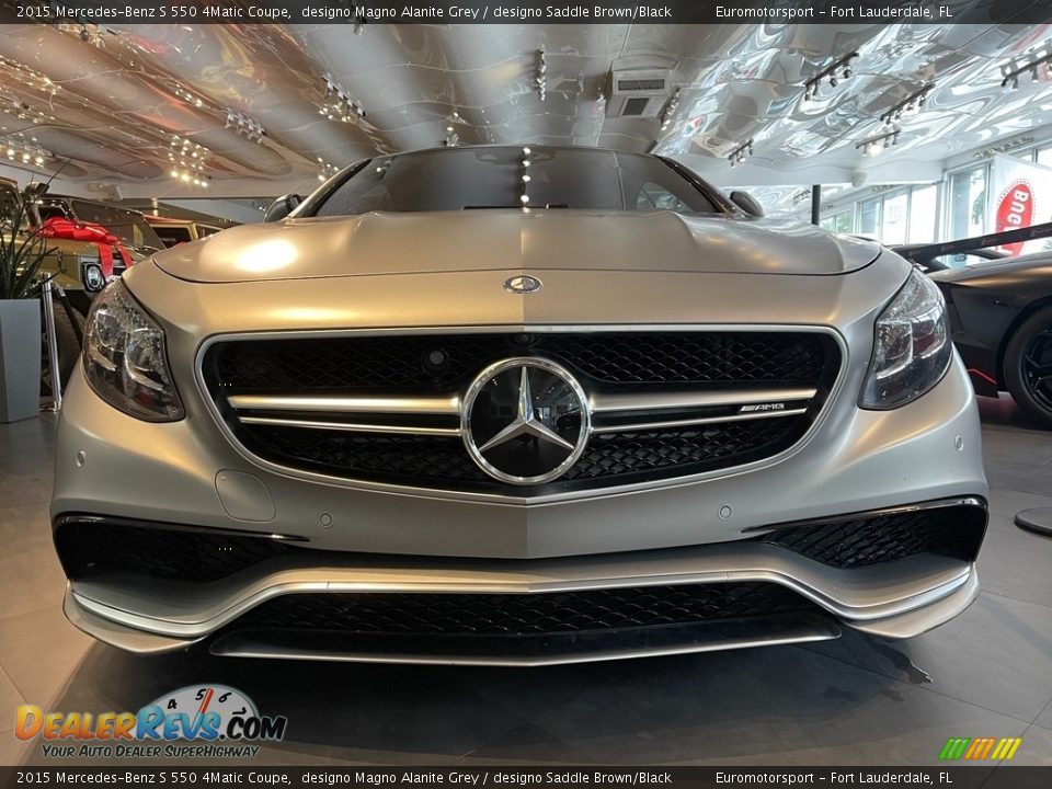 2015 Mercedes-Benz S 550 4Matic Coupe designo Magno Alanite Grey / designo Saddle Brown/Black Photo #11