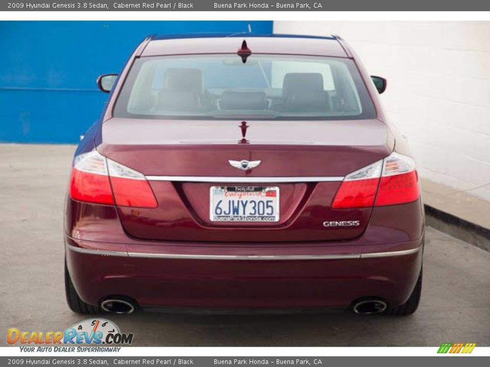 2009 Hyundai Genesis 3.8 Sedan Cabernet Red Pearl / Black Photo #9