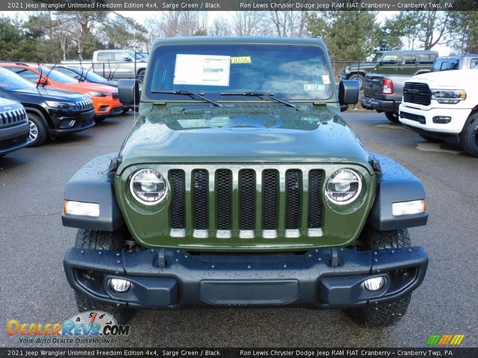 2021 Jeep Wrangler Unlimited Freedom Edition 4x4 Sarge Green / Black Photo #2