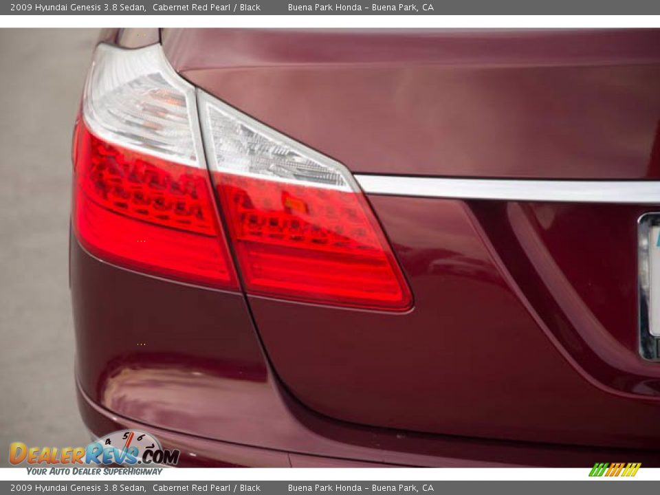 2009 Hyundai Genesis 3.8 Sedan Cabernet Red Pearl / Black Photo #10