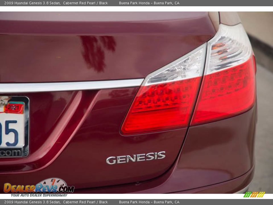 2009 Hyundai Genesis 3.8 Sedan Cabernet Red Pearl / Black Photo #11