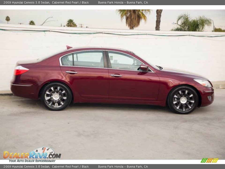 2009 Hyundai Genesis 3.8 Sedan Cabernet Red Pearl / Black Photo #12