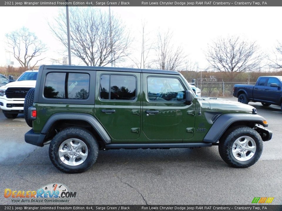 2021 Jeep Wrangler Unlimited Freedom Edition 4x4 Sarge Green / Black Photo #4