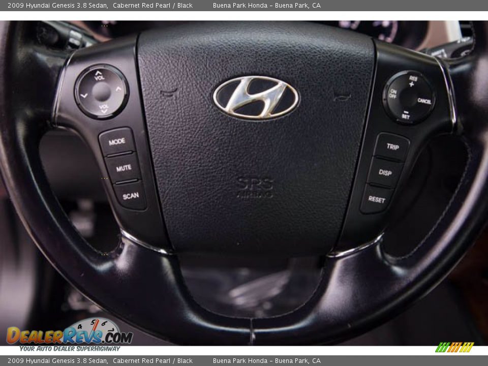 2009 Hyundai Genesis 3.8 Sedan Cabernet Red Pearl / Black Photo #13