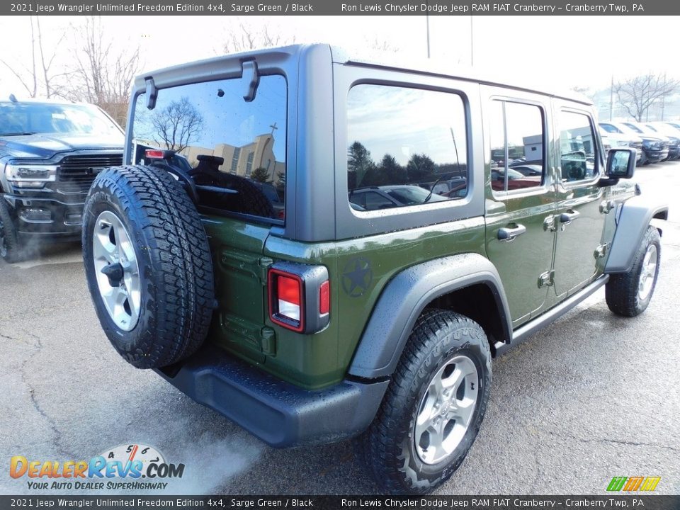 2021 Jeep Wrangler Unlimited Freedom Edition 4x4 Sarge Green / Black Photo #5