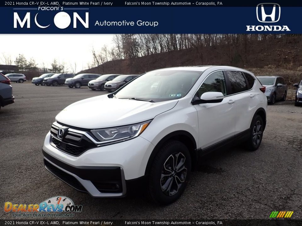 2021 Honda CR-V EX-L AWD Platinum White Pearl / Ivory Photo #1