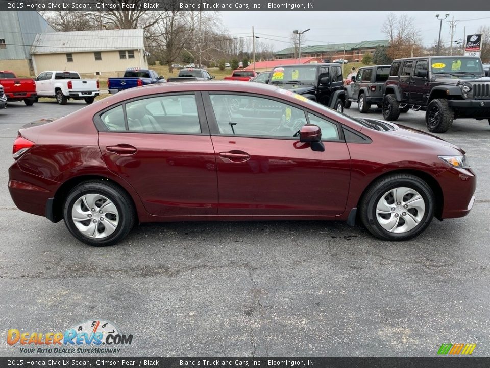 2015 Honda Civic LX Sedan Crimson Pearl / Black Photo #5