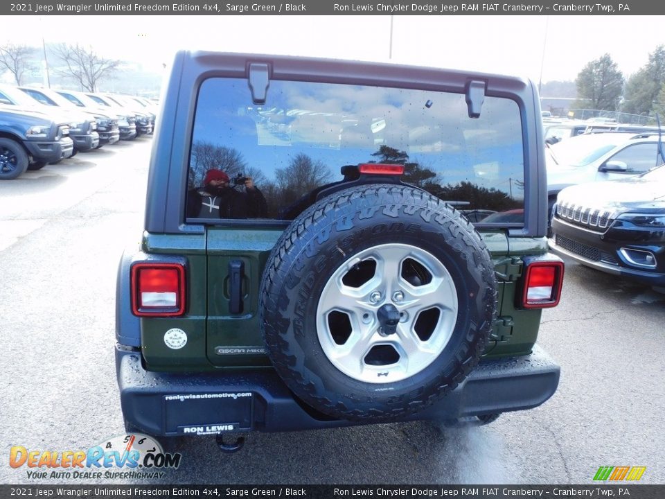 2021 Jeep Wrangler Unlimited Freedom Edition 4x4 Sarge Green / Black Photo #6