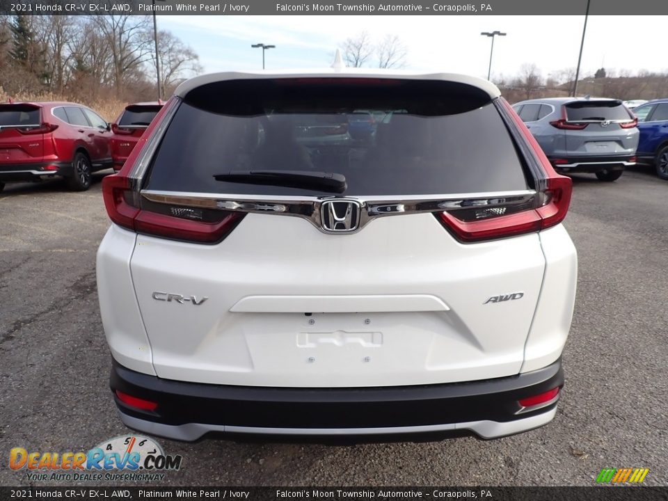 2021 Honda CR-V EX-L AWD Platinum White Pearl / Ivory Photo #3