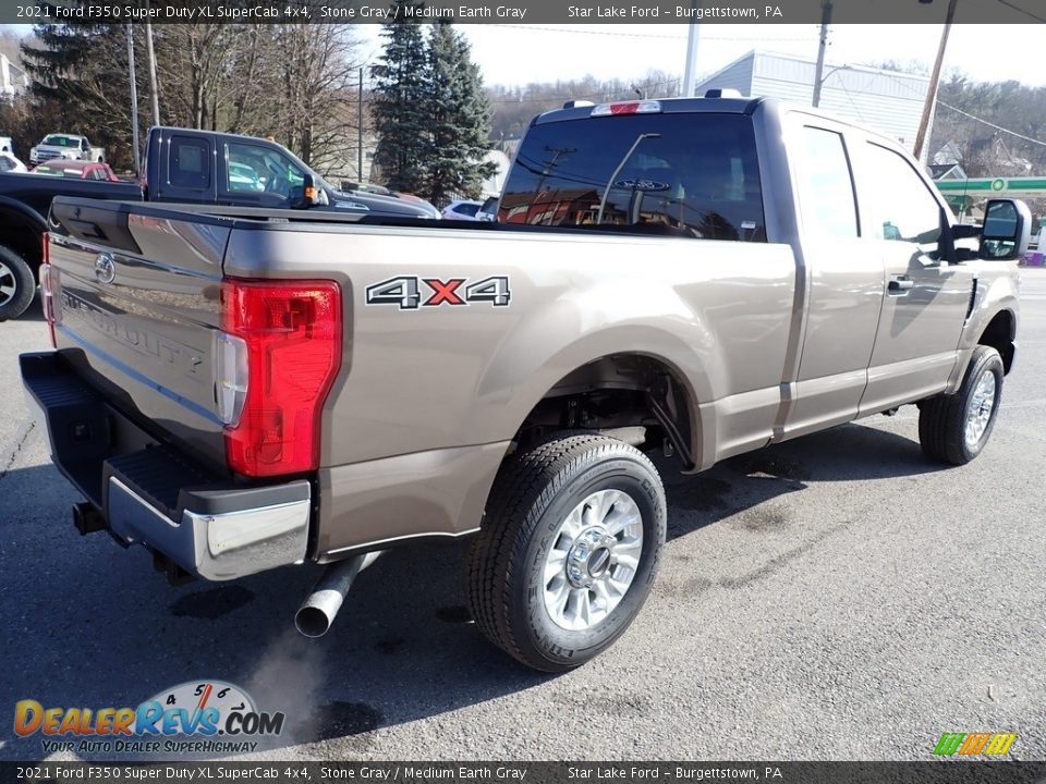 2021 Ford F350 Super Duty XL SuperCab 4x4 Stone Gray / Medium Earth Gray Photo #5