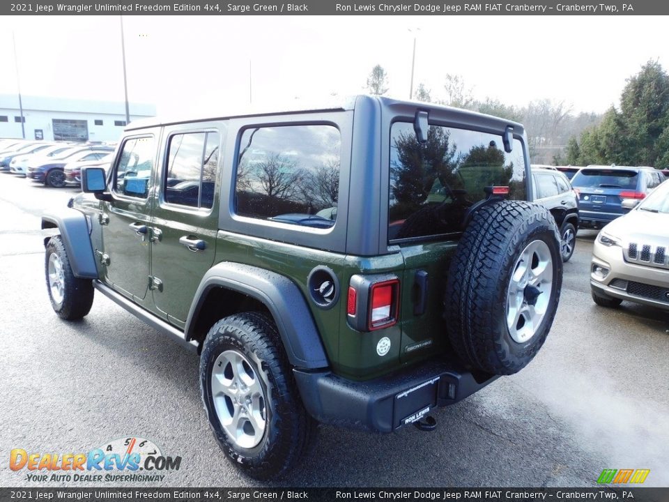 2021 Jeep Wrangler Unlimited Freedom Edition 4x4 Sarge Green / Black Photo #8