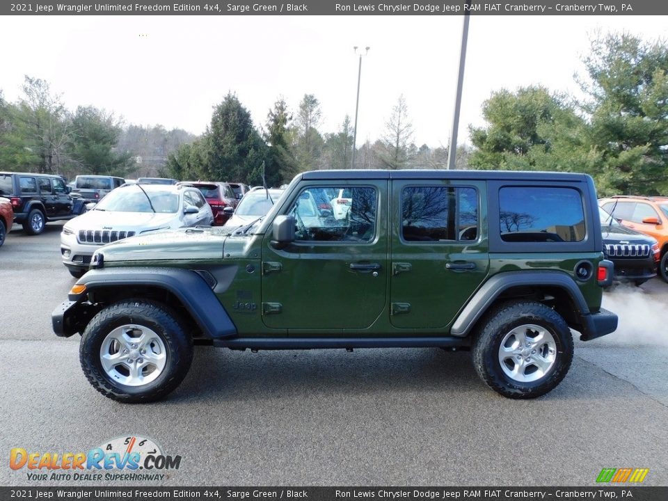 2021 Jeep Wrangler Unlimited Freedom Edition 4x4 Sarge Green / Black Photo #9