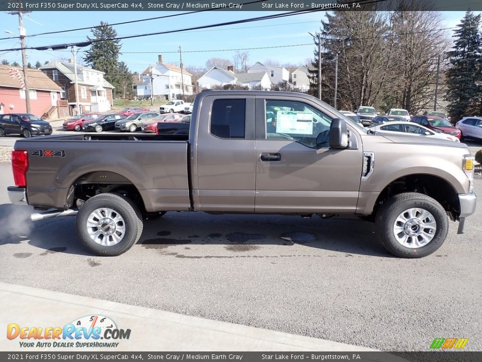 Stone Gray 2021 Ford F350 Super Duty XL SuperCab 4x4 Photo #6