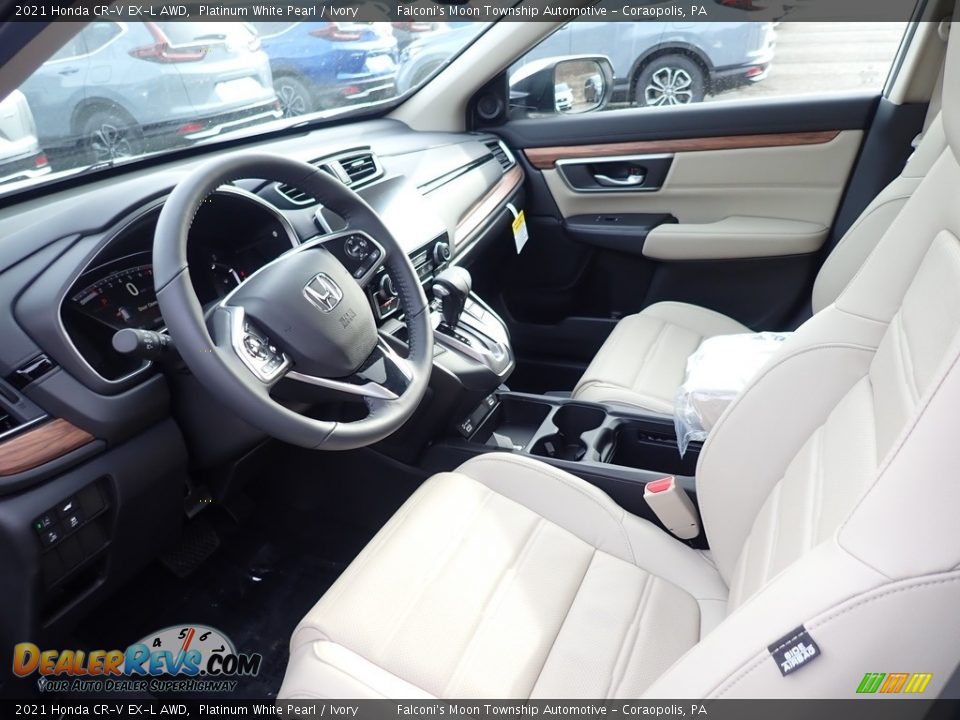 2021 Honda CR-V EX-L AWD Platinum White Pearl / Ivory Photo #7
