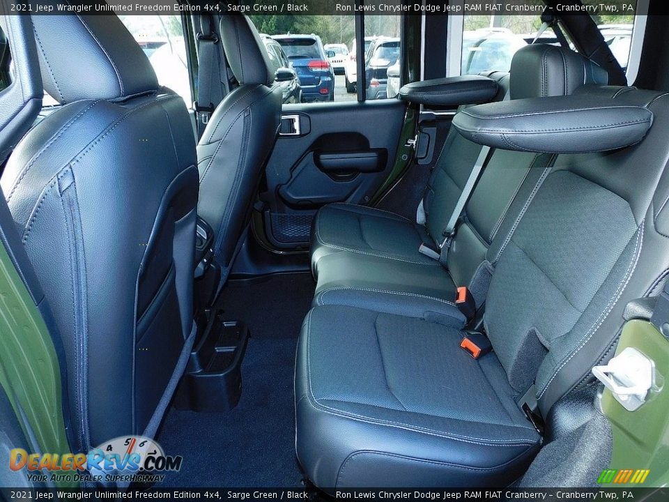 Rear Seat of 2021 Jeep Wrangler Unlimited Freedom Edition 4x4 Photo #12