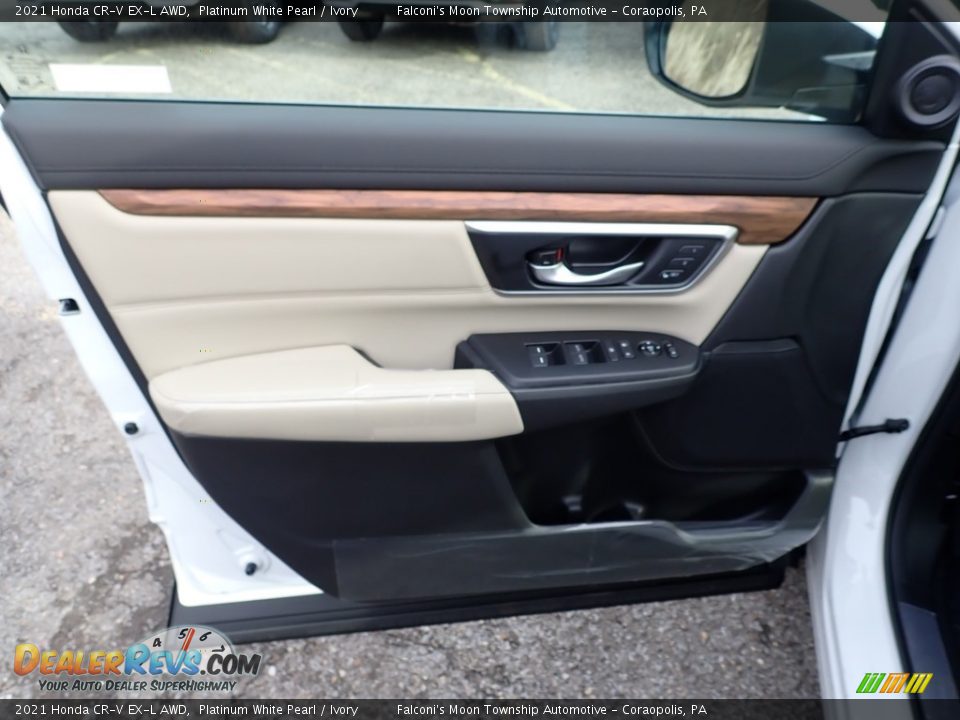 2021 Honda CR-V EX-L AWD Platinum White Pearl / Ivory Photo #9