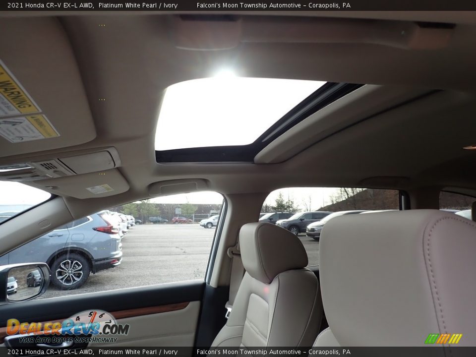 2021 Honda CR-V EX-L AWD Platinum White Pearl / Ivory Photo #11