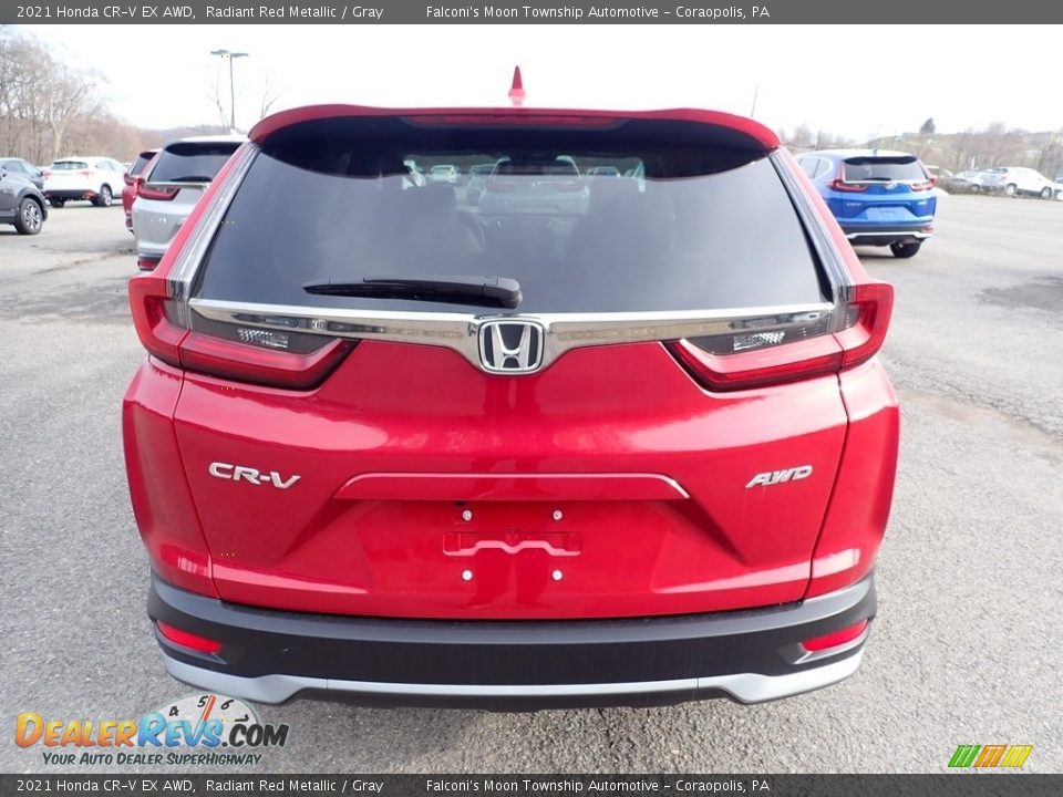 2021 Honda CR-V EX AWD Radiant Red Metallic / Gray Photo #4