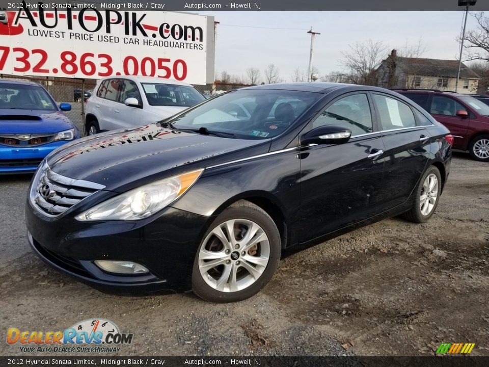 2012 Hyundai Sonata Limited Midnight Black / Gray Photo #1