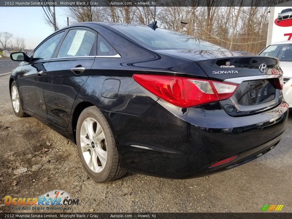 2012 Hyundai Sonata Limited Midnight Black / Gray Photo #3