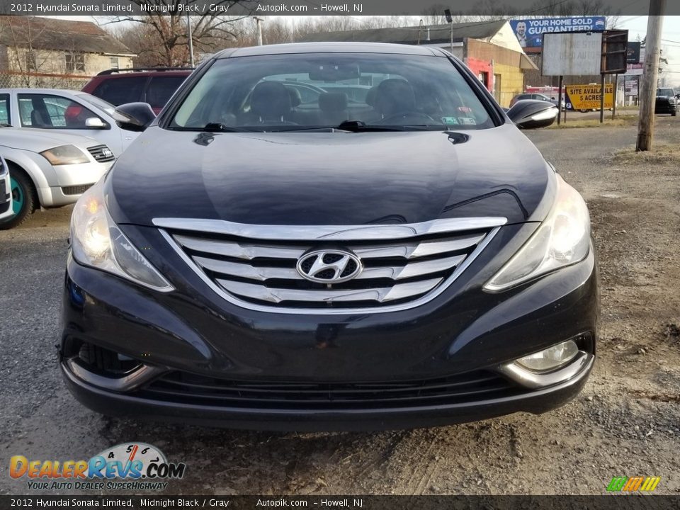 2012 Hyundai Sonata Limited Midnight Black / Gray Photo #8