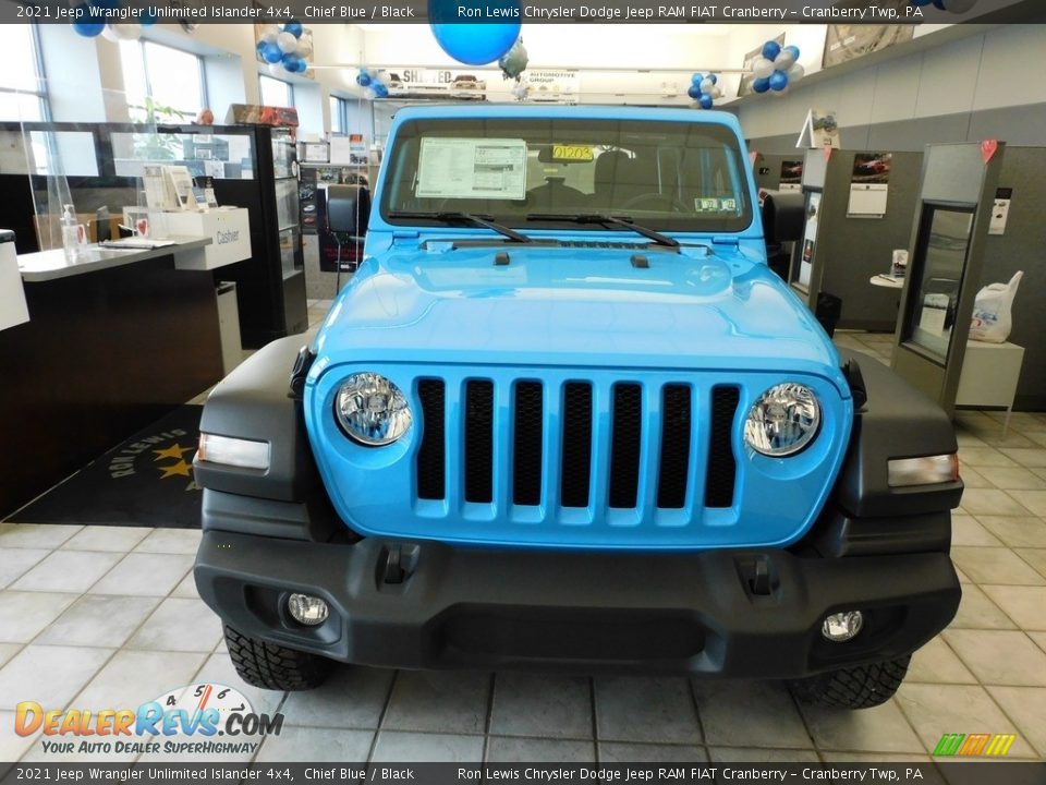 2021 Jeep Wrangler Unlimited Islander 4x4 Chief Blue / Black Photo #2