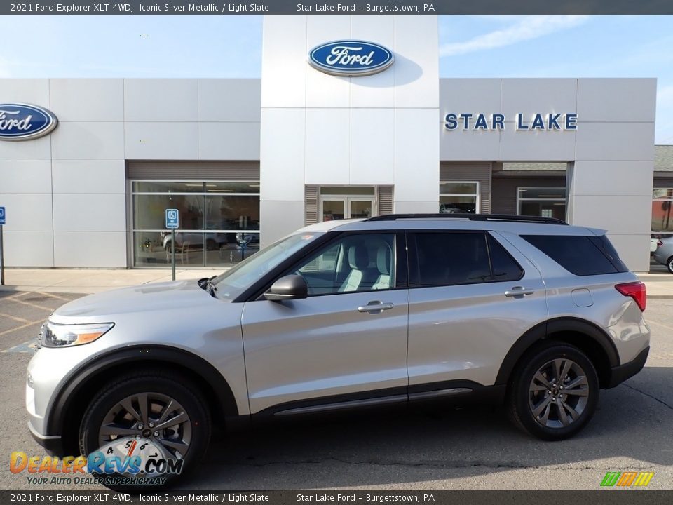 2021 Ford Explorer XLT 4WD Iconic Silver Metallic / Light Slate Photo #1