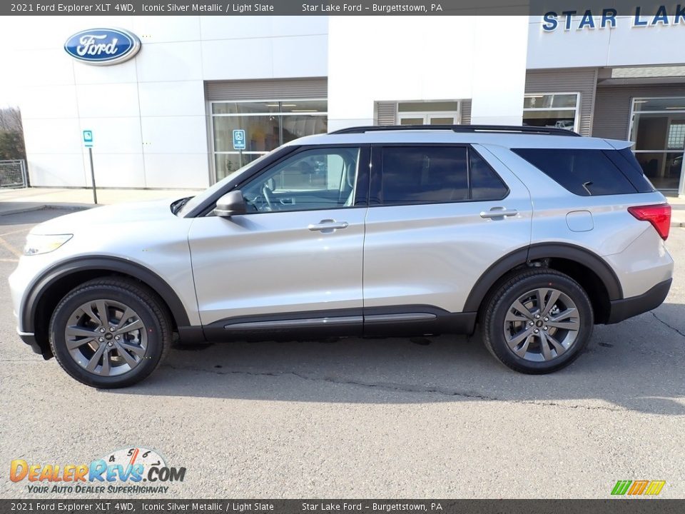 2021 Ford Explorer XLT 4WD Iconic Silver Metallic / Light Slate Photo #2