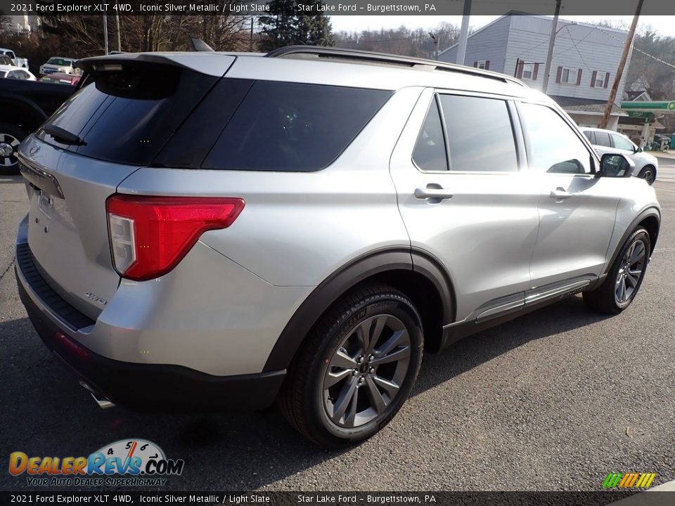 2021 Ford Explorer XLT 4WD Iconic Silver Metallic / Light Slate Photo #6