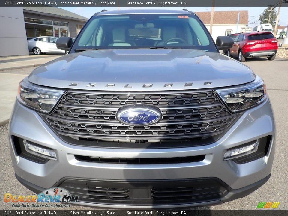 2021 Ford Explorer XLT 4WD Iconic Silver Metallic / Light Slate Photo #9