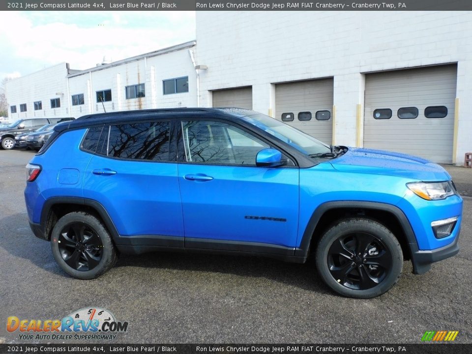 2021 Jeep Compass Latitude 4x4 Laser Blue Pearl / Black Photo #4