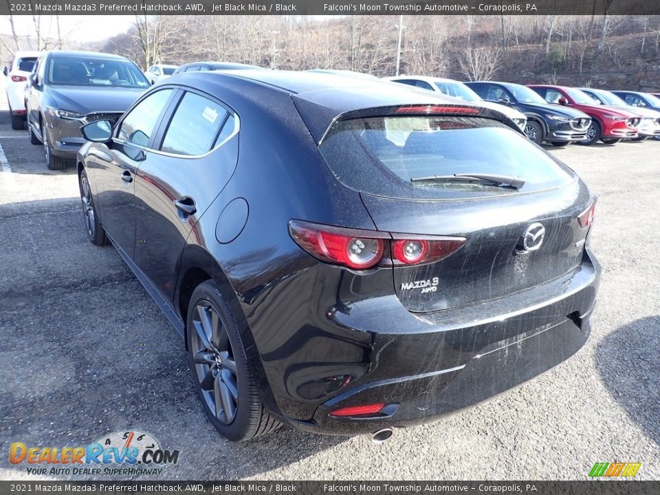 2021 Mazda Mazda3 Preferred Hatchback AWD Jet Black Mica / Black Photo #6