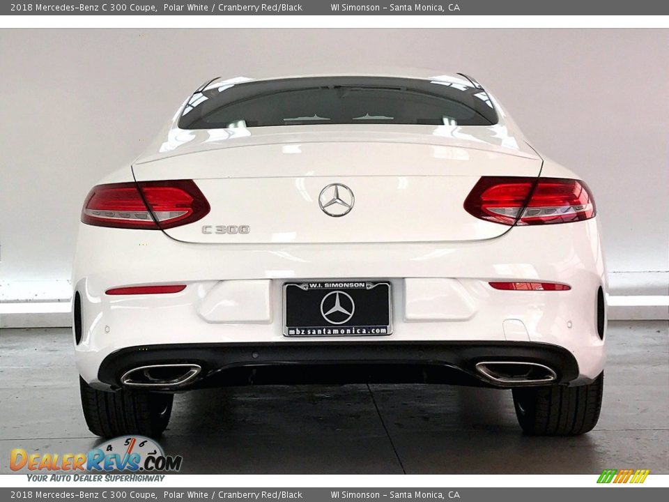 2018 Mercedes-Benz C 300 Coupe Polar White / Cranberry Red/Black Photo #3