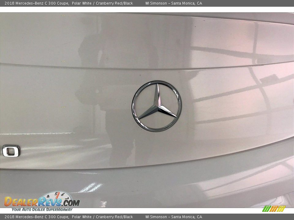2018 Mercedes-Benz C 300 Coupe Polar White / Cranberry Red/Black Photo #7