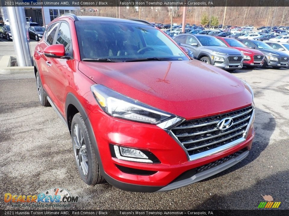 2021 Hyundai Tucson Ulitimate AWD Red Crimson / Black Photo #3