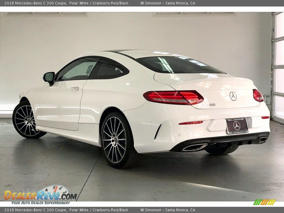 2018 Mercedes-Benz C 300 Coupe Polar White / Cranberry Red/Black Photo #10