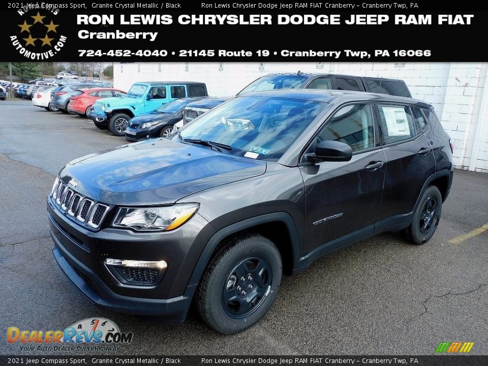 2021 Jeep Compass Sport Granite Crystal Metallic / Black Photo #1