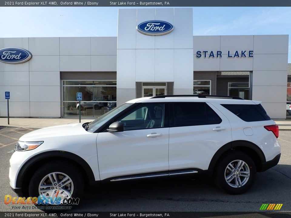 2021 Ford Explorer XLT 4WD Oxford White / Ebony Photo #1