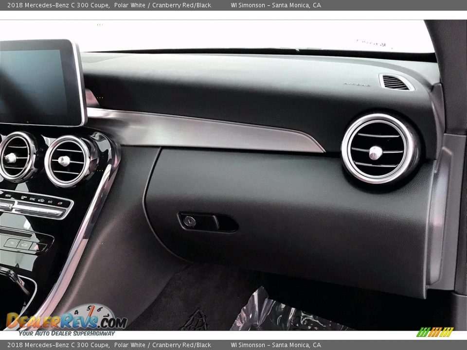 2018 Mercedes-Benz C 300 Coupe Polar White / Cranberry Red/Black Photo #16