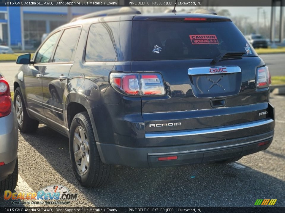 2016 GMC Acadia SLE AWD Dark Sapphire Blue Metallic / Ebony Photo #4