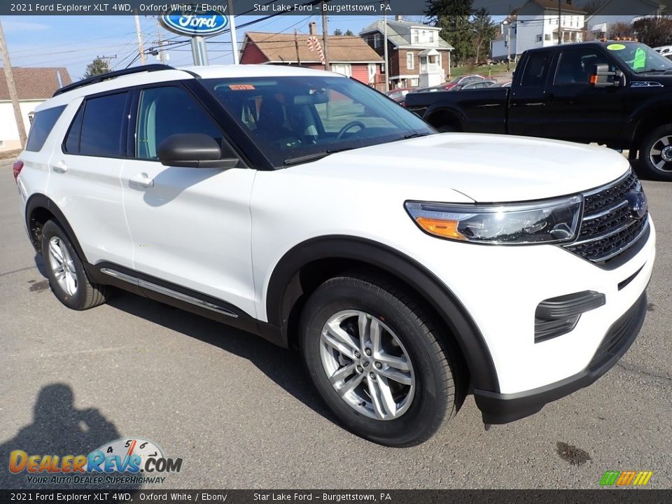 2021 Ford Explorer XLT 4WD Oxford White / Ebony Photo #8