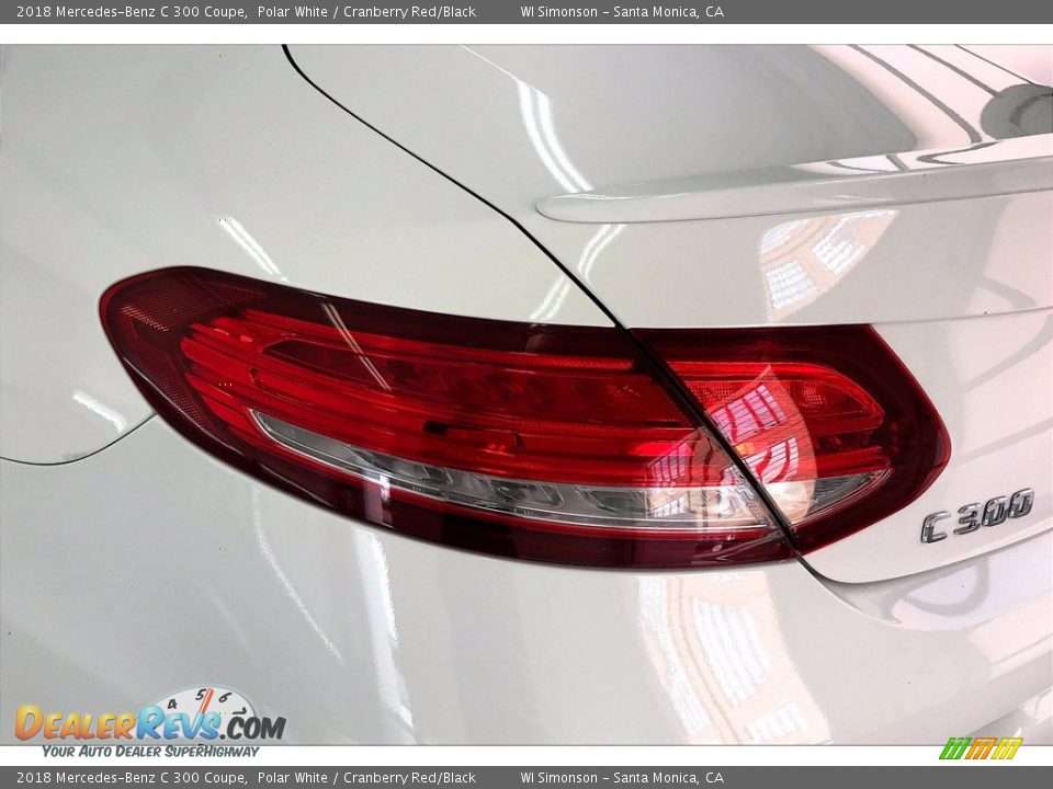 2018 Mercedes-Benz C 300 Coupe Polar White / Cranberry Red/Black Photo #29