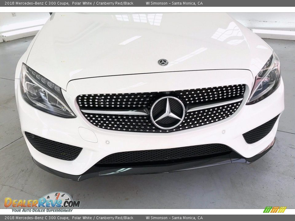 2018 Mercedes-Benz C 300 Coupe Polar White / Cranberry Red/Black Photo #30