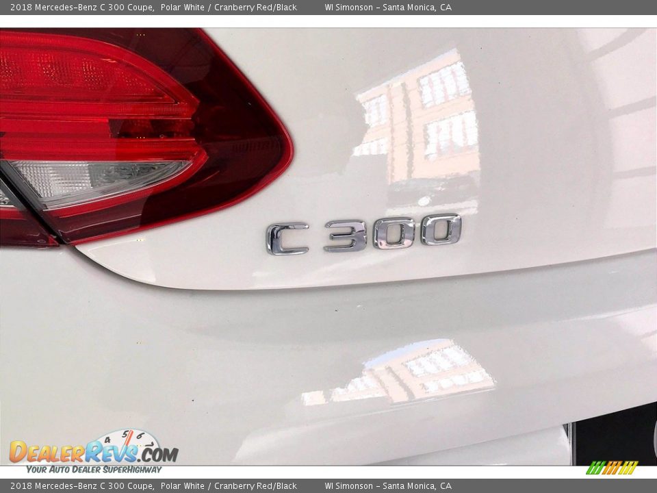 2018 Mercedes-Benz C 300 Coupe Polar White / Cranberry Red/Black Photo #31
