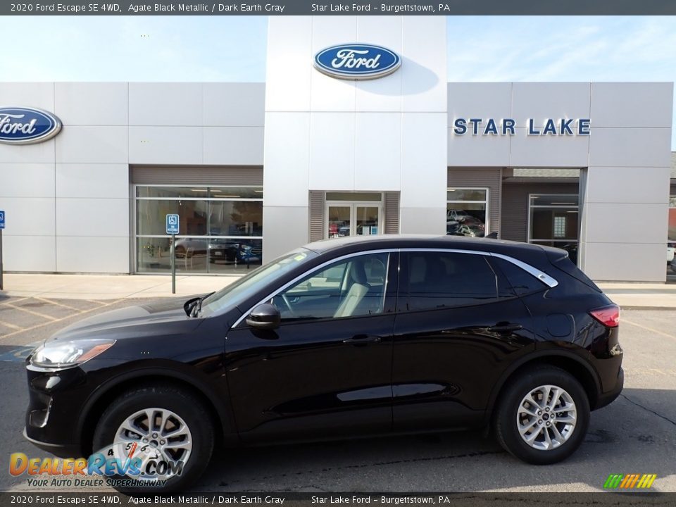 2020 Ford Escape SE 4WD Agate Black Metallic / Dark Earth Gray Photo #1