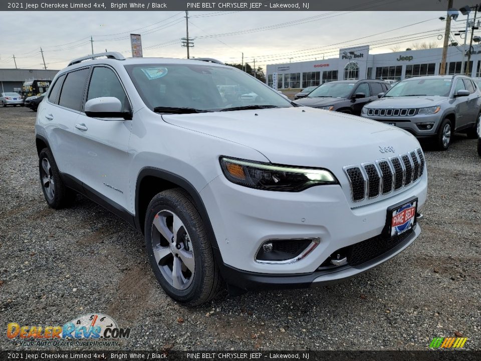 2021 Jeep Cherokee Limited 4x4 Bright White / Black Photo #1