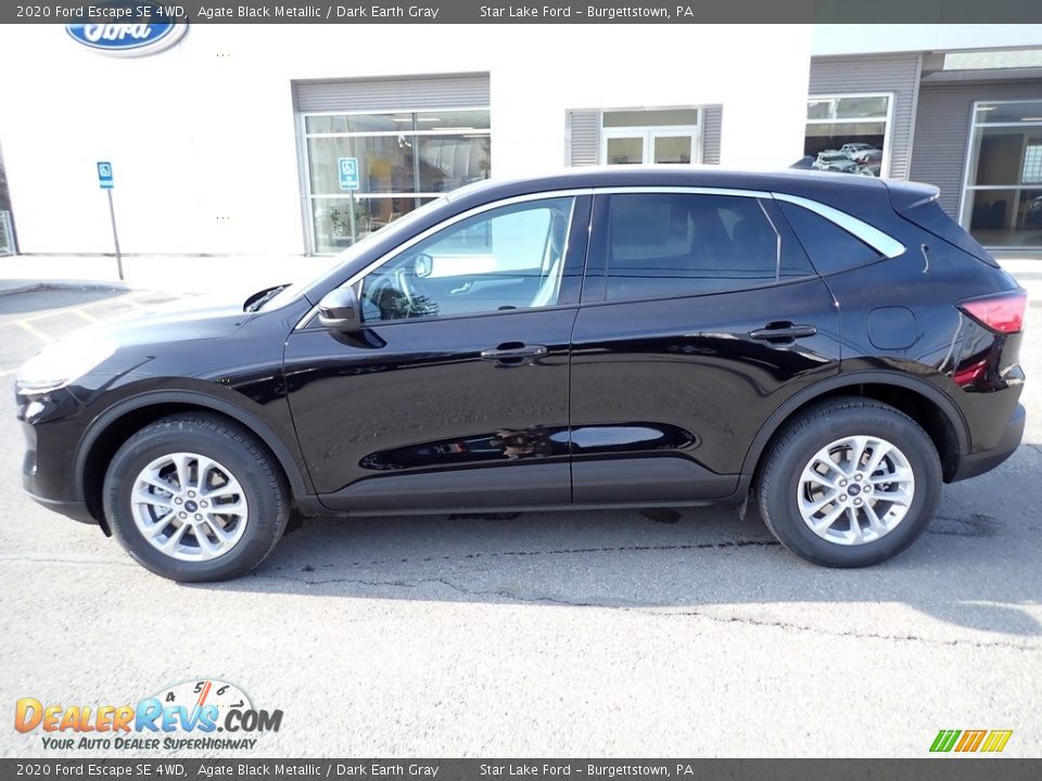 2020 Ford Escape SE 4WD Agate Black Metallic / Dark Earth Gray Photo #2