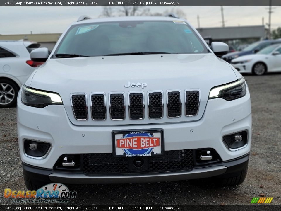 2021 Jeep Cherokee Limited 4x4 Bright White / Black Photo #3